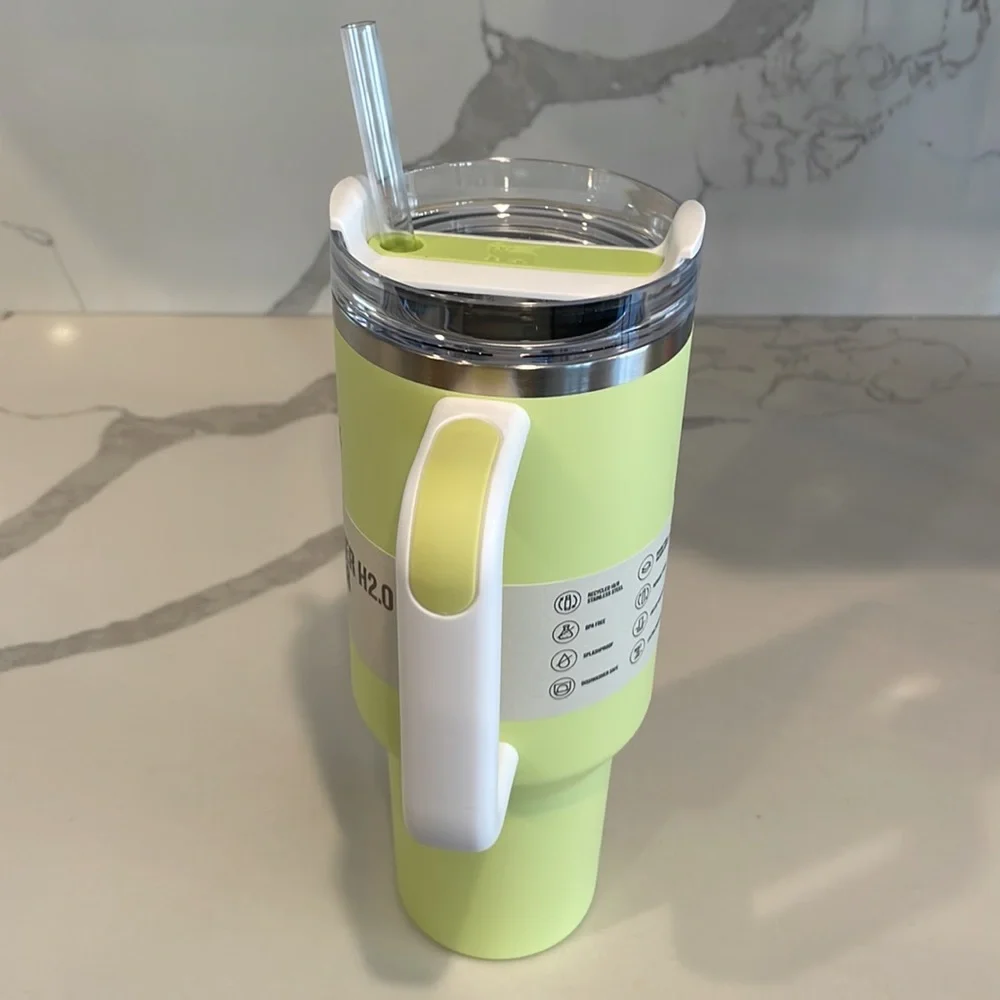 Stanley - Target CITRON COLORBLOCK - 40 oz. Flowstate Quencher H2.0 Tumbler NWT!